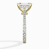 Brilliant Pave Shank Solitaire Ring Engagement Ring