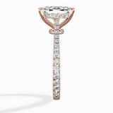 Brilliant Pave Shank Solitaire Ring Engagement Ring