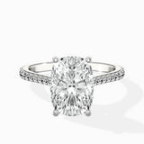Brilliant Pave Shank Solitaire Ring Engagement Ring