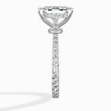 Brilliant Pave Shank Solitaire Ring Engagement Ring