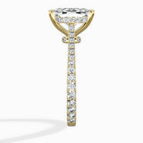 Brilliant Pave Shank Solitaire Ring Engagement Ring
