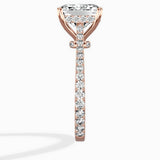 Brilliant Pave Shank Solitaire Ring Engagement Ring