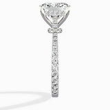 Brilliant Pave Shank Solitaire Ring Engagement Ring