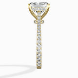 Brilliant Pave Shank Solitaire Ring Engagement Ring
