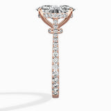 Brilliant Pave Shank Solitaire Ring Engagement Ring