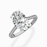 Brilliant Pave Shank Solitaire Ring Engagement Ring