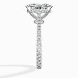 Brilliant Pave Shank Solitaire Ring Engagement Ring
