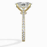 Brilliant Pave Shank Solitaire Ring Engagement Ring