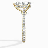 Brilliant Pave Shank Solitaire Ring Engagement Ring