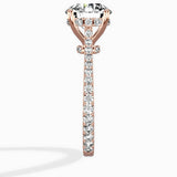 Brilliant Pave Shank Solitaire Ring Engagement Ring