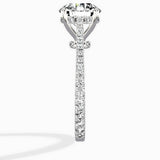 Brilliant Pave Shank Solitaire Ring Engagement Ring