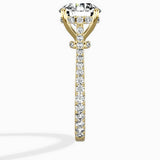 Brilliant Pave Shank Solitaire Ring Engagement Ring