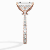 Brilliant Pave Shank Solitaire Ring Engagement Ring
