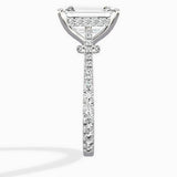 Brilliant Pave Shank Solitaire Ring Engagement Ring