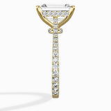 Brilliant Pave Shank Solitaire Ring Engagement Ring