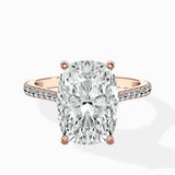 Brilliant Pave Shank Solitaire Ring Engagement Ring
