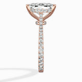 Brilliant Pave Shank Solitaire Ring Engagement Ring