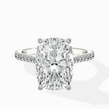 Brilliant Pave Shank Solitaire Ring Engagement Ring