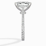 Brilliant Pave Shank Solitaire Ring Engagement Ring