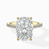 Brilliant Pave Shank Solitaire Ring Engagement Ring