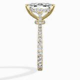 Brilliant Pave Shank Solitaire Ring Engagement Ring
