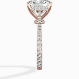 Brilliant Pave Shank Solitaire Ring Engagement Ring