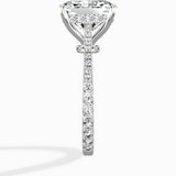 Brilliant Pave Shank Solitaire Ring Engagement Ring