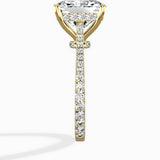 Brilliant Pave Shank Solitaire Ring Engagement Ring