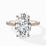 Brilliant Pave Shank Solitaire Ring Engagement Ring