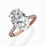 Brilliant Pave Shank Solitaire Ring Engagement Ring