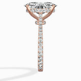 Brilliant Pave Shank Solitaire Ring Engagement Ring