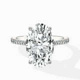 Brilliant Pave Shank Solitaire Ring Engagement Ring