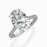Brilliant Pave Shank Solitaire Ring Engagement Ring