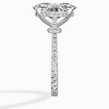 Brilliant Pave Shank Solitaire Ring Engagement Ring