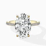 Brilliant Pave Shank Solitaire Ring Engagement Ring