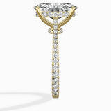 Brilliant Pave Shank Solitaire Ring Engagement Ring