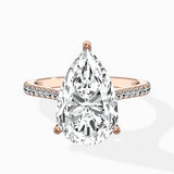 Brilliant Pave Shank Solitaire Ring Engagement Ring