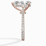 Brilliant Pave Shank Solitaire Ring Engagement Ring