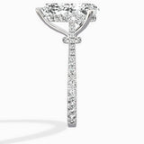 Brilliant Pave Shank Solitaire Ring Engagement Ring