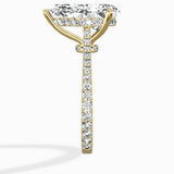 Brilliant Pave Shank Solitaire Ring Engagement Ring