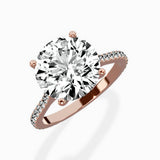 Brilliant Pave Shank Solitaire Ring Engagement Ring