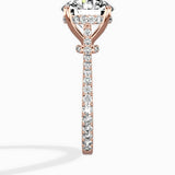 Brilliant Pave Shank Solitaire Ring Engagement Ring