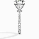 Brilliant Pave Shank Solitaire Ring Engagement Ring