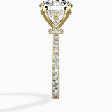 Brilliant Pave Shank Solitaire Ring Engagement Ring