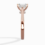 Petite Plain Band Solitaire Ring Engagement Ring