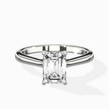 Petite Plain Band Solitaire Ring Engagement Ring