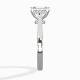 Petite Plain Band Solitaire Ring Engagement Ring