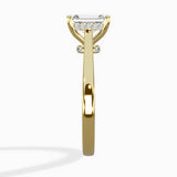 Petite Plain Band Solitaire Ring Engagement Ring
