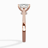 Petite Plain Band Solitaire Ring Engagement Ring