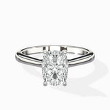 Petite Plain Band Solitaire Ring Engagement Ring